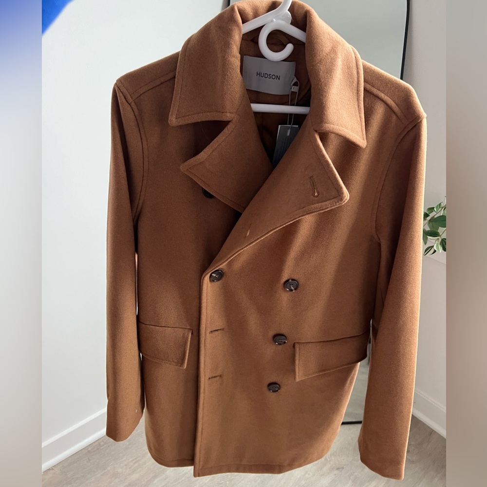 Hudson Jeans Men's Tan Peacoat